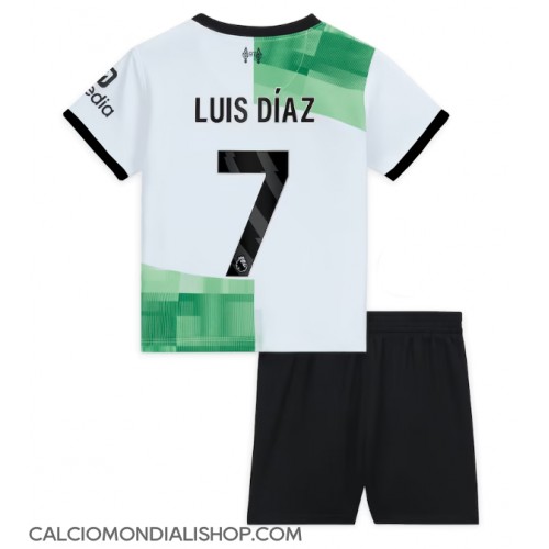 Maglie da calcio Liverpool Luis Diaz #7 Seconda Maglia Bambino 2023-24 Manica Corta (+ Pantaloni corti)